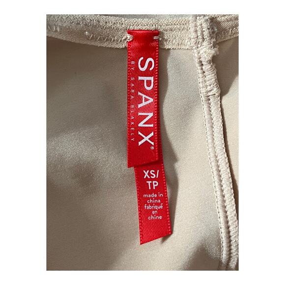 Spanx bodysuit tan 10156R Suit Your Fancy Strapless cupped mid thigh X-Small XS - Picture 4 of 7